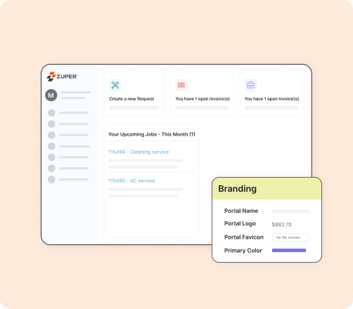 Personalize customer portal interface