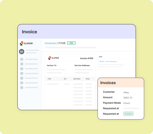 Review invoices and make payments interface